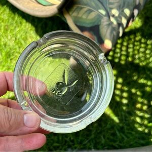 Vintage Playboy 4” glass ashtray. EUC. No chips or scratches.